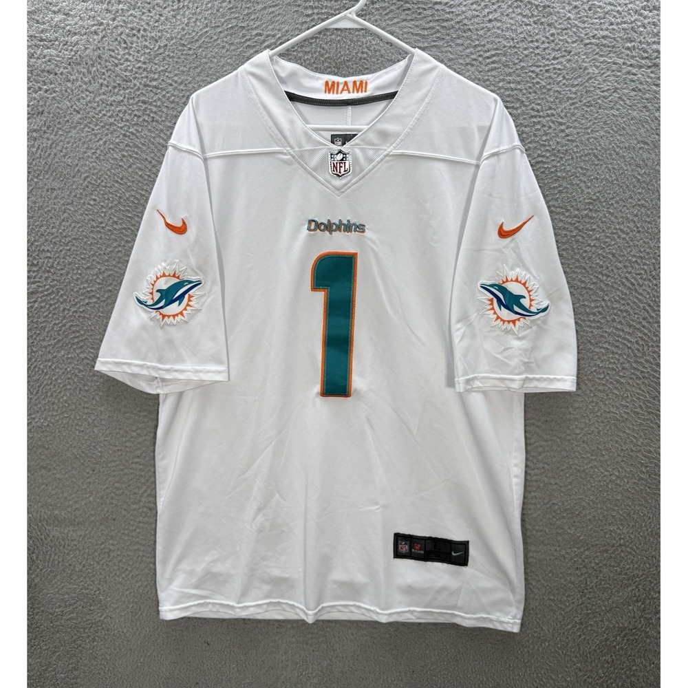 Miami Dolphins Jersey Adult Large White Tua Tagovailoa Nike On Field Stitched